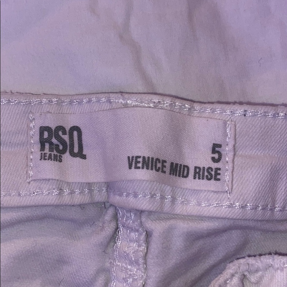 White Ripped Shorts - Picture 3 of 3